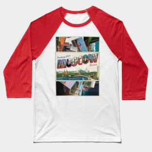 Greetings from Moscow in Russia Vintage style retro souvenir Baseball T-Shirt